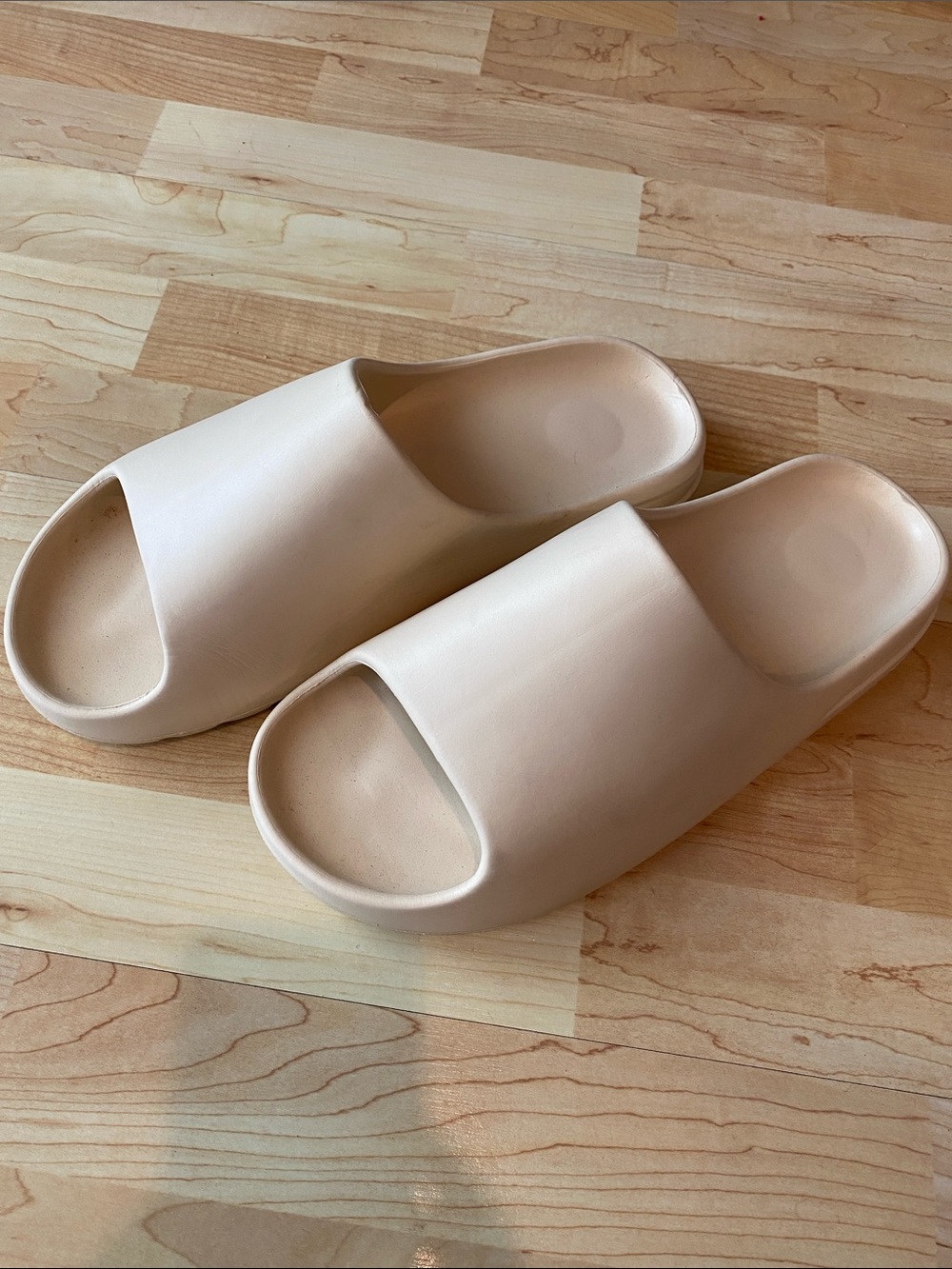 Yeezy Men's Slide Sandals in Pale Beige